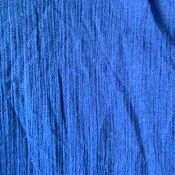 NWOT- LA Blanca Blue V-Neck Crochet Trim Cover-Up Size M - Picture 5 of 7